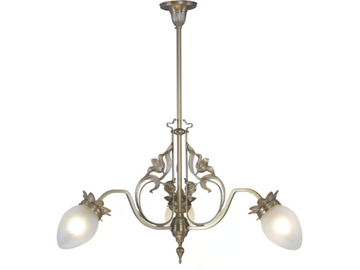 LYON 3 - Handmade brass chandelier by Patinas Lighting - view 2